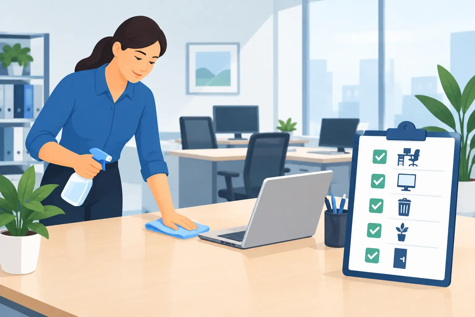 A Practical Office Cleaning Checklist for Employees