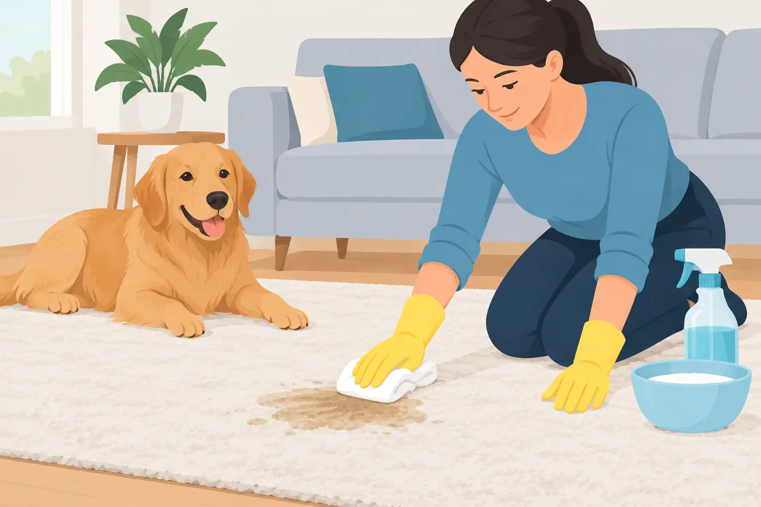 How to Remove Pet Stains From Rugs Safely